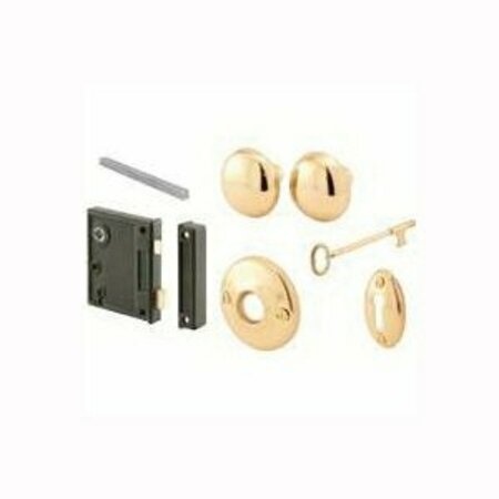 PRIME-LINE Prime-Line Case Lock and Keeper, Skeleton Key, Die-Cast Steel, Brass, 2-1/2 in Backset E 2437